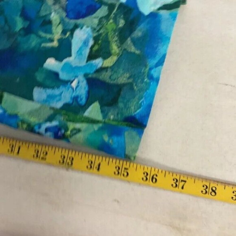 Nine West Dress Sleeveless has Pockets Blue Floral Scoop Neck Size 6 - Picture 5 of 7